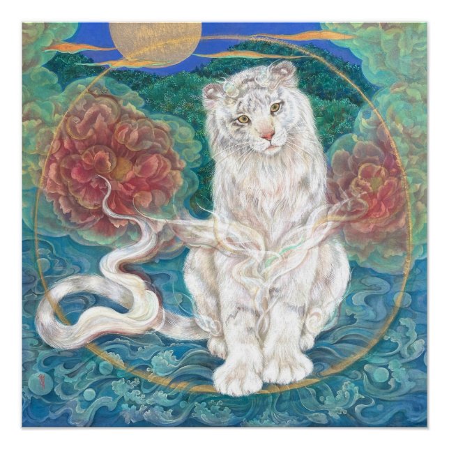Divine White Tiger of the Moonlit Ring Poster (Front)