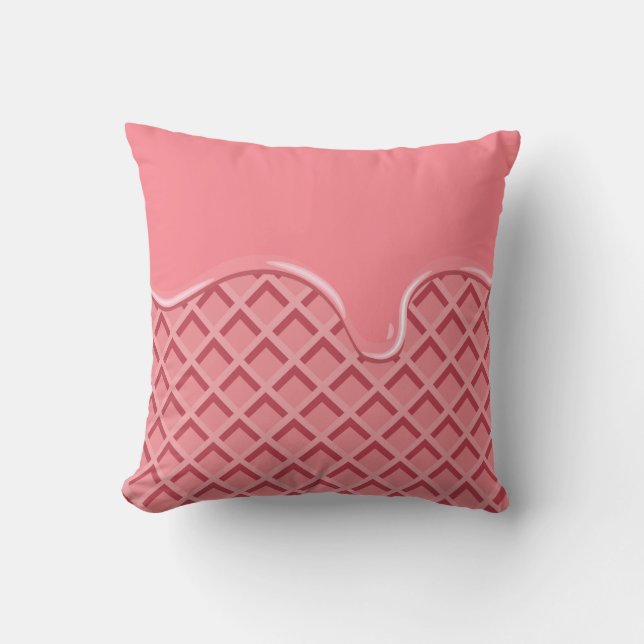 Divinely Decadent Ice Cream Throw Pillow (Front)
