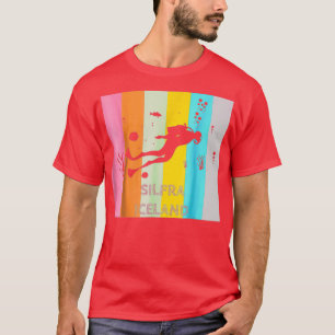 Diving At Silfra Iceland 60 s Vintage T-Shirt
