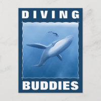 Diving Buddies - Scuba Diver And Whale