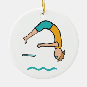 Diving Ceramic Ornament