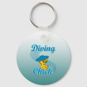 Diving Chick #3 Keychain