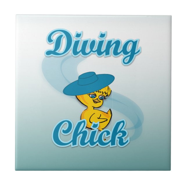 Diving Chick #3 Tile (Front)
