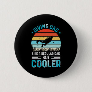 Diving Dad 2 Inch Round Button