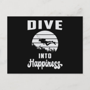 Diving Dive Diver Sea Scuba Diving Funny Gift Idea Postcard