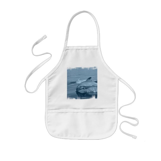 Diving Dolphin Smock Kids Apron (Front)