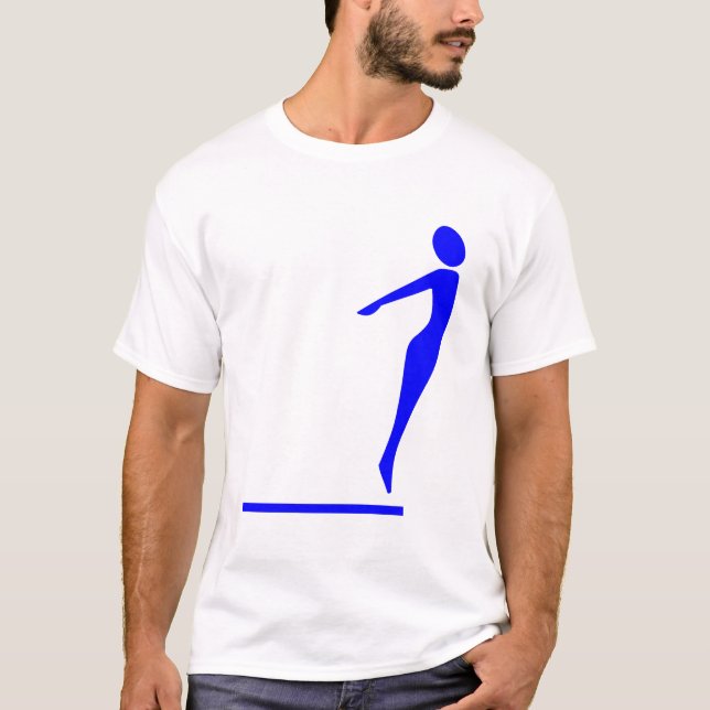 Diving Figure - Blue T-Shirt (Front)