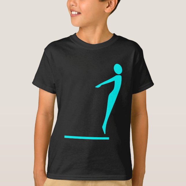 Diving Figure - Cyan T-Shirt (Front)
