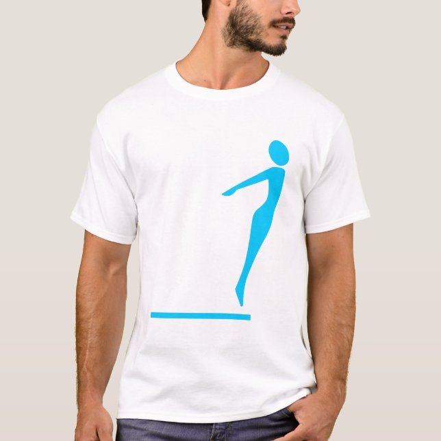 Diving Figure - Sky Blue T-Shirt (Front)