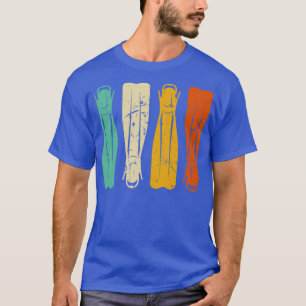 Diving Fins Retro Scuba Diving Snorkelling Diver V T-Shirt