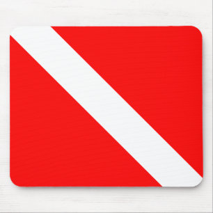 Diving Flag Scuba Diver Diver Down Mouse Pad