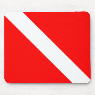 Diving Flag Scuba Diver Diver Down Mouse Pad