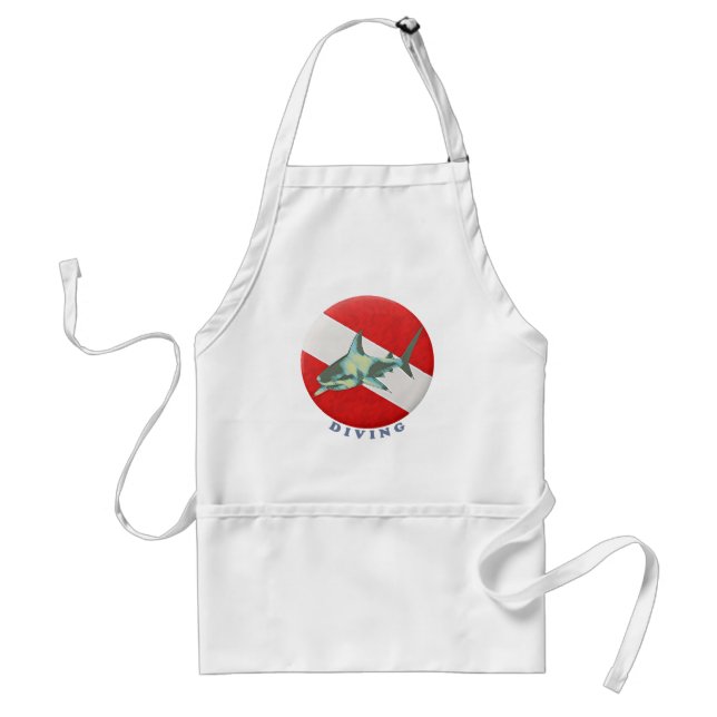 diving flag shark standard apron (Front)