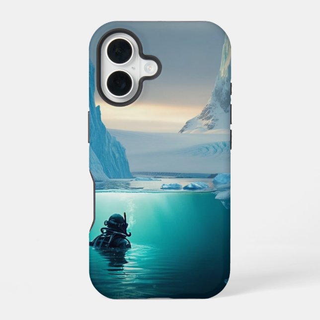 diving for gold iPhone 16 case (Back)
