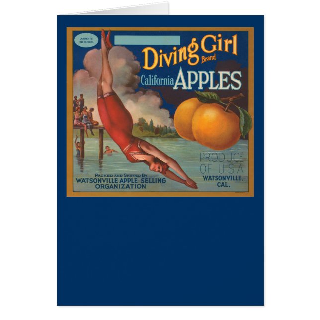 Diving Girl California Apples (Front)