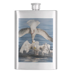 Diving Gulls Hip Flask