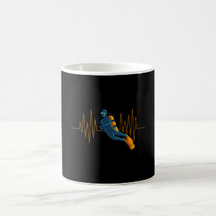 Diving Heartbeat Scuba Diver Apparel Dive Coffee Mug