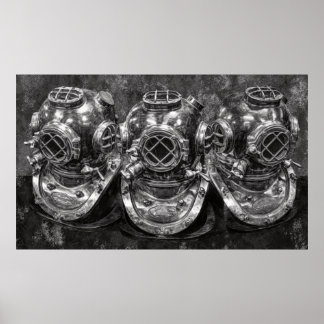 DIVING HELMETS POSTER
