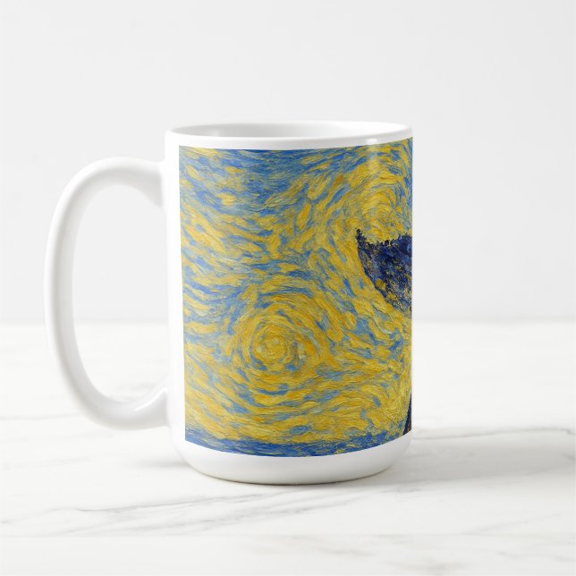 Diving Humpback van Gogh style mugs (Left)