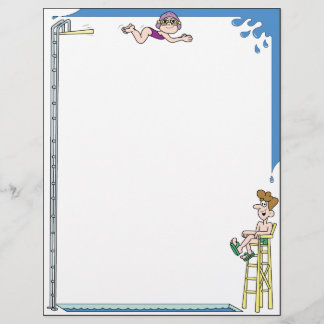 Diving in the Pool Letterhead