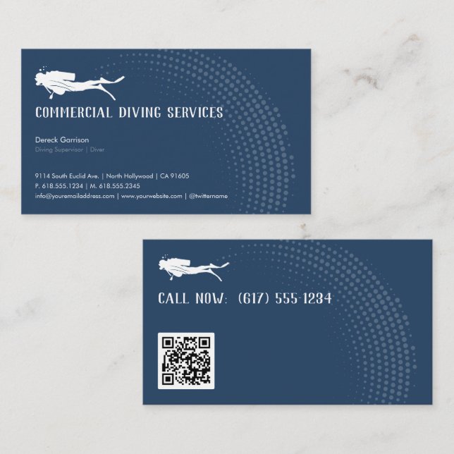 Diving Instructor | Frogman | Scuba Business Card (Front/Back)