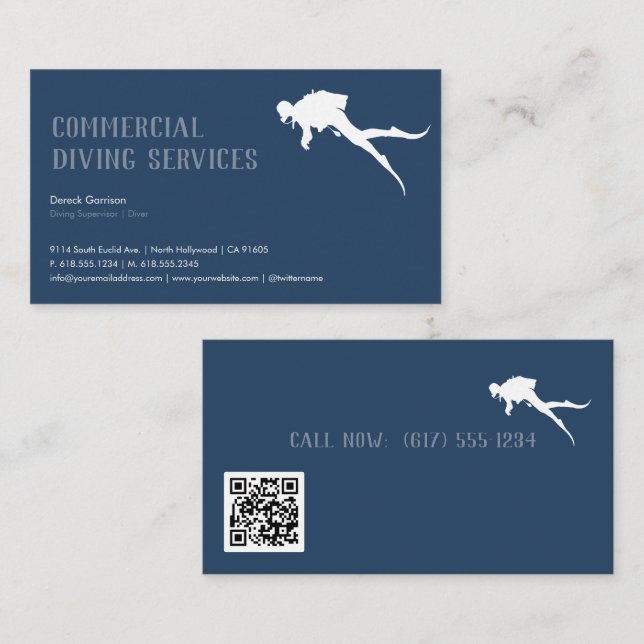Diving Instructor | Frogman | Scuba Business Card (Front/Back)