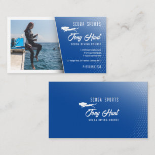 Diving Instructor   Frogman   Scuba Sports Business Card