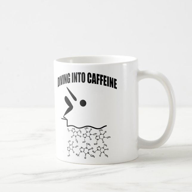 Diving Into Caffeine Coffee Mug (Right)