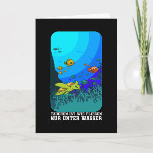 Diving Is Like Flying Scuba Diver Apparel Dive Card