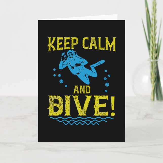 Diving - Keep Calm And Dive Card (Front)