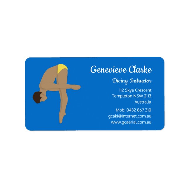 Diving Label (Front)