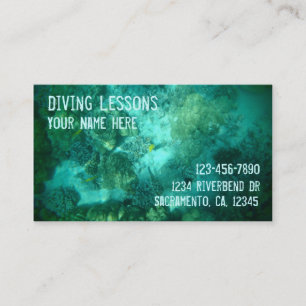 Diving Lesson customizable business cards