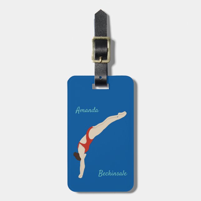Diving Luggage Tag (Front Vertical)