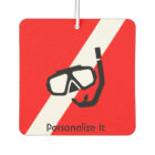 Diving mask with flag