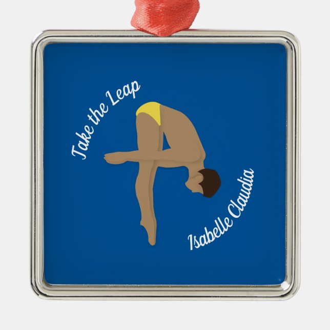 Diving Metal Ornament (Front)