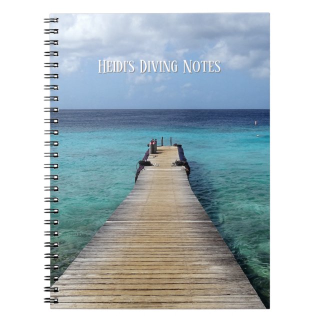 Diving Notebook (customizable text) (Front)