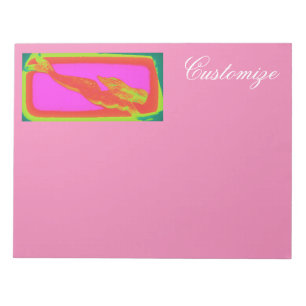 diving red mermaid notepad