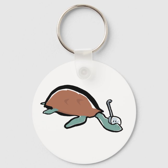 diving tortoise keychain (Front)