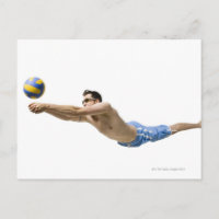 Diving volleyball player