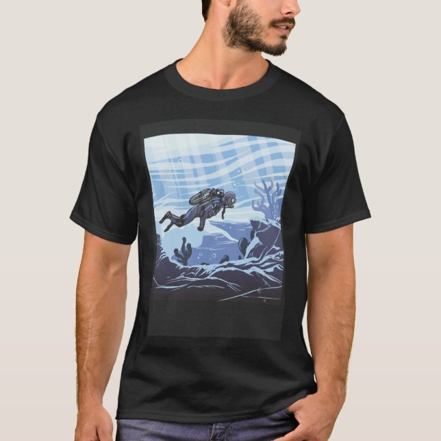 Diving Water Scuba Diver Ocean Swimmer Diving T-Shirt (Front)