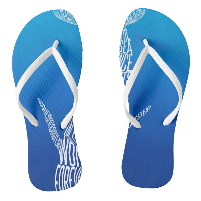 Diving whale flip flops (Footbed)