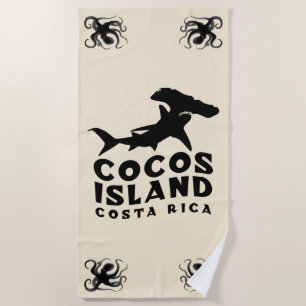 Diving with Hammerheads in Costa Rica Beach Towel