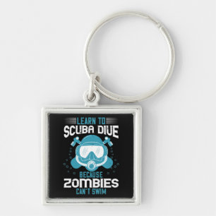 Diving - Zombies Can't Swim Learn Diving Keychain