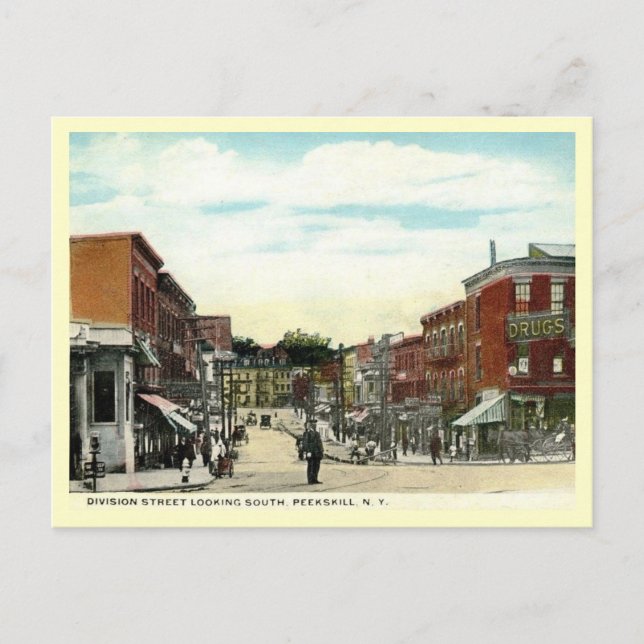Division St., Peekskill, New York Vintage Postcard (Front)