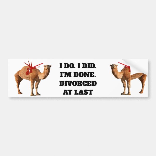 DIVORCÉ À DERNIER Bumper Sticker (Devant)