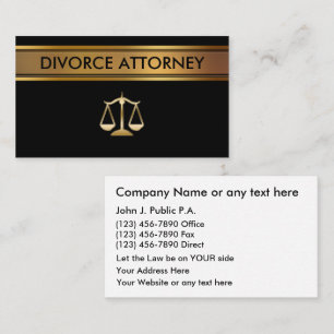 Divorce Attorney Business Cards