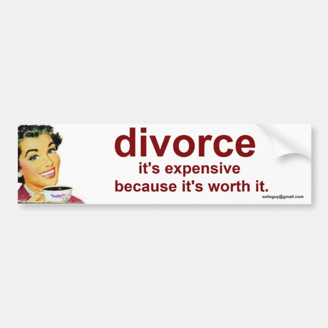 divorce bumper sticker (Front)