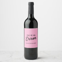 Divorce Étiquette de vin