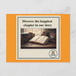 Divorce: Happiest Chapter Holiday Postcard
