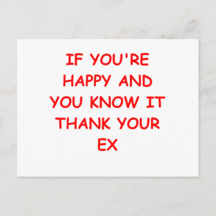 divorce joke postcard